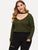 Plus Solid Choker Neck Jumper