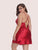 Plus Contrast Lace Criss Cross Satin Dress With Thong