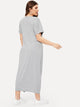 Plus Solid Twist Hem V-neck Dress