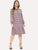 Plus Plaid Tie Neck Ruffle Hem Dress