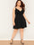  Plus Surplice Neck Solid Cami Dress