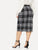 SHEIN Plus Plaid Print Bodycon Skirt