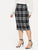 SHEIN Plus Plaid Print Bodycon Skirt