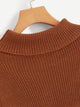 Plus Drop Shoulder Turtle Neck Solid Sweater Dress