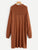 Plus Drop Shoulder Turtle Neck Solid Sweater Dress