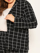 Plus Shawl Collar Grid Blazer & Pants Set