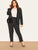 Plus Shawl Collar Grid Blazer & Pants Set