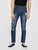 Men Button Waist Ripped Zip Hem Jeans