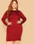  Plus V Cut & Twist Back Fitted Dress
