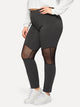 Plus Mesh Insert Leggings