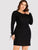 Plus Grommet Lace-up Sweater Dress