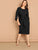  Plus Exaggerate Split Sleeve Pencil Dress
