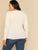  Plus Color Block Rib-knit Letter Print Top