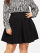 Plus Zip Back Solid Skirt