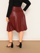 SHEIN Plus High Waist PU Skirt