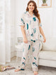 Plus Floral Print Pajama Set