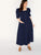 Plus Square Neck Button Front Puff Sleeve Maxi Dress