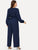 Plus Wide Leg Self Tie Jumpsuit