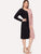 Plus Two Tone Button Detail Knit Dress