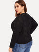 Plus Drop Shoulder Cable Knit Sweater