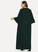 Plus Tie Neck Bell Sleeve Maxi Dress