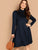  Plus Rolled Neck Swing Dress