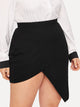 Plus Asymmetrical Hem Skirt