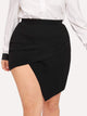 Plus Asymmetrical Hem Skirt