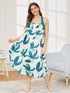 Plus Tropical Print Night Dress