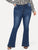 Plus Raw Hem Flare Leg Jeans