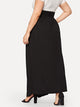 SHEIN Plus Wide Waist Maxi Jersey Skirt