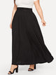 SHEIN Plus Wide Waist Maxi Jersey Skirt