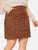 SHEIN Plus Slant Pocket Velvet Skirt