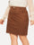 SHEIN Plus Slant Pocket Velvet Skirt