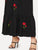 Plus Embroidered Appliques Flounce Sleeve Dress