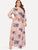 Plus Floral Print Self-tie Waist Dress