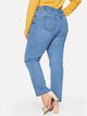 Plus Faded Wash Mom Jeans