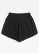 Plus Elastic Waist Ringer Shorts