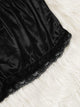 Plus Harness Floral Lace Lingerie Set With Satin Shorts