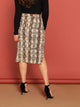 SHEIN Plus Split Side Snakeskin Print Skirt