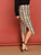 SHEIN Plus Split Side Snakeskin Print Skirt