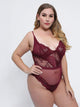 Plus Floral Lace Teddy Bodysuit