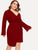 Plus Asymmetric Shoulder Wrap Dress