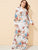 Plus Floral Print V-neck Dress