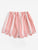 Plus Striped Knot Front Shorts