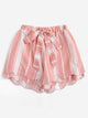 Plus Striped Knot Front Shorts