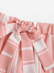 Plus Striped Knot Front Shorts