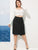 Plus Ruffle Trim Zip Back Skirt