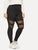 Plus Contrast Mesh Leggings