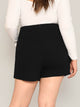 Plus Split Front Solid Skort Shorts